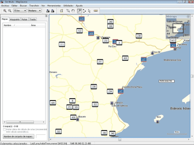 Screenshot of the application Garmin MapSource - #1