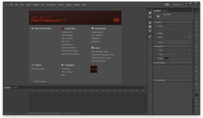 Screenshot of the application Adobe Animate (Flash Professional) - #1