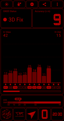 Screenshot of the application GPS Test - #4