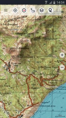 Screenshot of the application Russian topo maps (formerly Soviet military maps) - #2