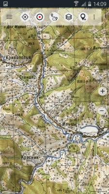 Screenshot of the application Russian topo maps (formerly Soviet military maps) - #10