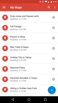 Screenshot of the application Google My Maps - #1