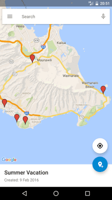 Screenshot of the application Google My Maps - #2