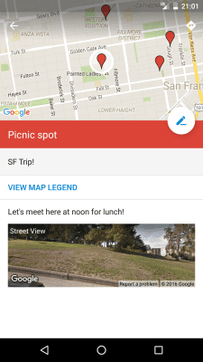Screenshot of the application Google My Maps - #3