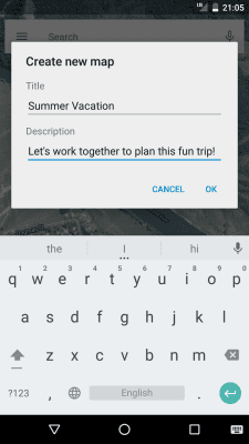 Screenshot of the application Google My Maps - #6