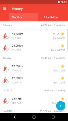 Screenshot of the application Runtastic Road Bike GPS - #2