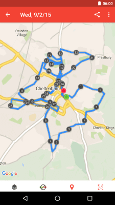 Screenshot of the application Runtastic Road Bike GPS - #5