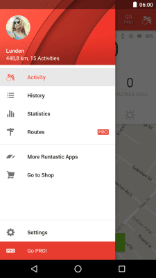 Screenshot of the application Runtastic Road Bike GPS - #8