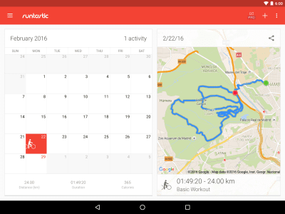 Screenshot of the application Runtastic Road Bike GPS - #10