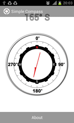 Screenshot of the application A simple compass - #2