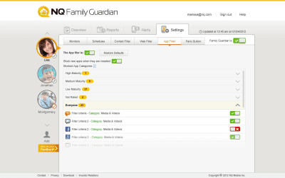 Screenshot of the application NQ Family Guardian - #6