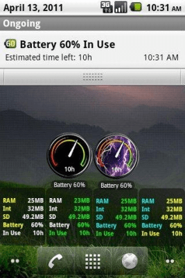 Screenshot of the application Memory Status Widget - #1