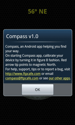 Screenshot of the application Droidware UK Compass - #2