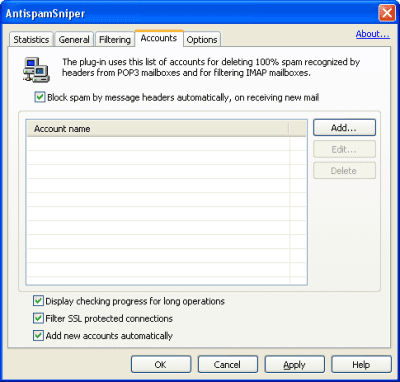 Screenshot of the application AntispamSniper for Outlook - #4