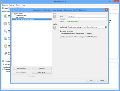 Screenshot of the application MailDetective for Exchange Server - #3
