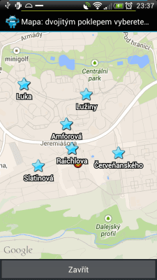 Screenshot of the application MHDroid Public Transport - #3