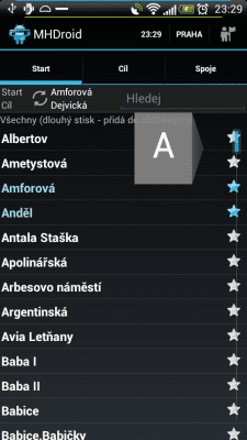 Screenshot of the application MHDroid Public Transport - #6