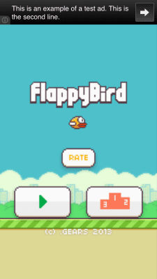 Screenshot of the application Flappy Bird - #1