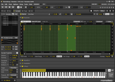 Screenshot of the application Renoise - #1