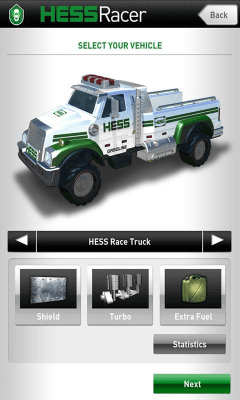 Screenshot of the application Hess Racer - #4