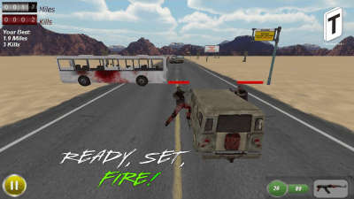 Screenshot of the application Drive With Zombies 3D - #4