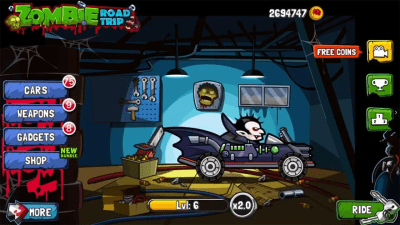 Screenshot of the application Zombie Road Trip - #1