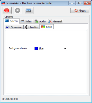 Screenshot of the application Screen2Avi - #3