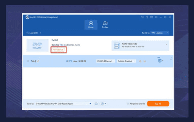 Screenshot of the application AnyMP4 DVD Ripper - #3