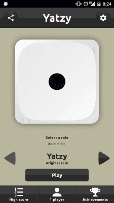 Screenshot of the application Yatzy - #1