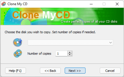 Screenshot of the application Clone My CD - #2
