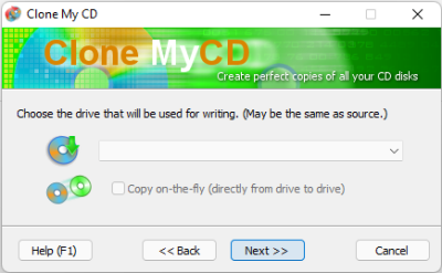 Screenshot of the application Clone My CD - #3