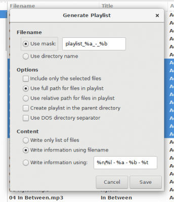 Screenshot of the application EasyTAG - #5
