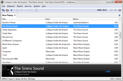 Screenshot of the application Audacious - #1