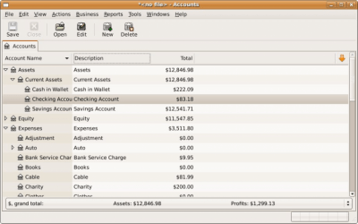 Screenshot of the application GnuCash - #1