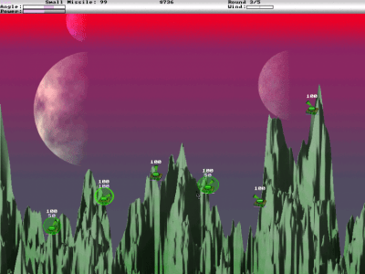 Screenshot of the application Atomic Tanks - #3