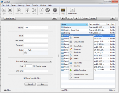 Screenshot of the application FTP Disk - #2