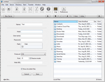 Screenshot of the application FTP Disk - #4