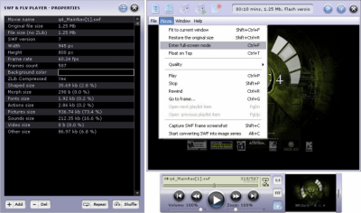 Screenshot of the application SWF &amp; FLV Player (duplicate) - #3