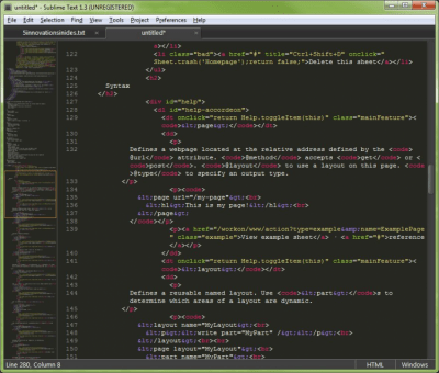 Screenshot of the application Sublime Text for Windows - #2