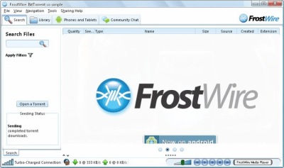 Screenshot of the application FrostWire for Windows - #1