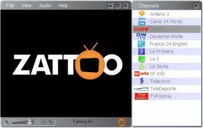 Screenshot of the application Zattoo - #1