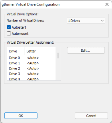 Screenshot of the application gBurner Virtual Drive - #2
