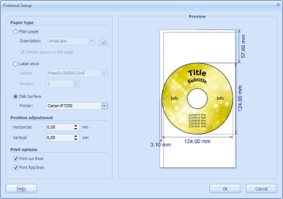 Screenshot of the application RonyaSoft CD DVD Label Maker - #3