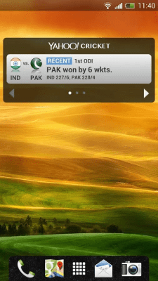 Screenshot of the application Yahoo! Cricket - #8