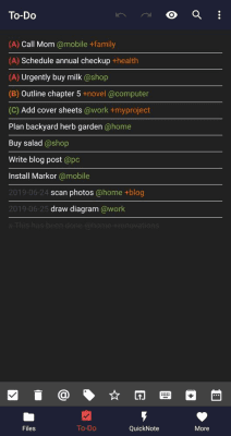 Screenshot of the application Markor: Markdown Editor - #5