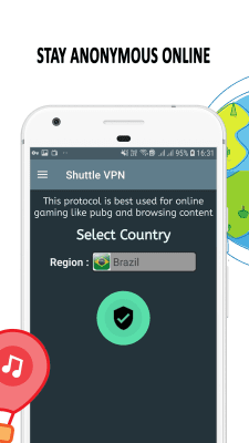 Screenshot of the application Shuttle VPN - #2