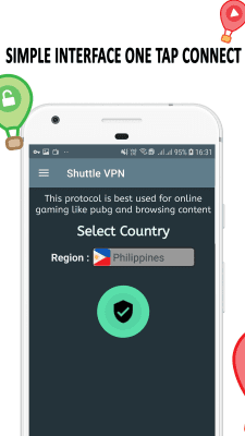Screenshot of the application Shuttle VPN - #3