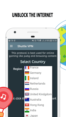 Screenshot of the application Shuttle VPN - #4