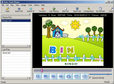 Screenshot of the application Baby Flash Player - #1