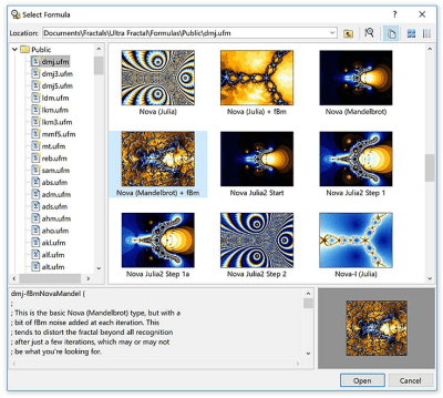 Screenshot of the application Ultra Fractal - #1